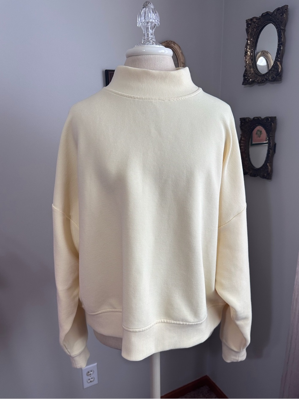 CALIA by Carrie Underwood Soft Yellow Mock Neck Pullover